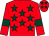 Red, dark green stars and armlets (Mr P G Nicholas)