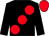 Black, large red spots, red cap (Mr A Brooke-rankin & Partner)