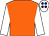 Orange, white sleeves, white cap, purple spots (Mr J A Knox And Mrs M A Knox)