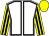 White, black seams, yellow and black striped sleeves, yellow cap (Mrs Victoria Davies)