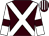 Brown, white cross belts, white sleeves, brown armlets, brown and white striped cap (Mr John Abernethy)