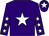 Purple, white star, purple sleeves, white stars, purple cap, white star (Mr & Mrs A J Mutch)