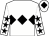 White, black triple diamond, black stars on sleeves, black diamond on cap (Equine XI Syndicate)
