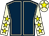 Dark blue, beige seams, beige sleeves, yellow stars, beige cap, yellow star (Jason McGannon)
