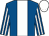 Royal blue, white panel, striped sleeves, white cap (R Scarborough)