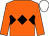 ORANGE, BLACK triple diamond, WHITE cap (Mr H Robin Heffer)