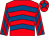 Red, royal blue chevrons, striped sleeves and star on cap (Ashfield Caravan Park)