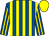 Royal blue and yellow stripes, yellow cap (Dr J F Dawson)