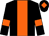 Black, orange stripe, armlets and diamond on cap (Mr Timothy Jones)