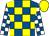 Royal blue and yellow check, royal blue and white check sleeves, yellow cap (Peedeetee Syndicate, Ta Stephenson & T)