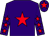 Purple, red star, purple sleeves, red stars, purple cap, red star (L Dassault/oti Management Pty)
