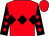 Red, black triple diamond, black sleeves, red diamonds (Hamer, Hawkes & Hellin)