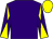 Purple, purple and yellow diabolo on sleeves, yellow cap (L & J Perkins, N Freeman, R & P Scott)