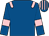 Royal blue, pink epaulets and armlets, striped cap (Mr C Carty)