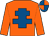 Orange, royal blue cross of lorraine, quartered cap (Mrs Denis Corboy)