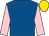 Royal blue, pink sleeves, gold cap (Glyn Davies)