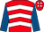 Red & white chevrons, royal blue sleeves, red cap, white spots (John Nordlokken)
