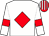 White, red diamond and armlets, red and white striped cap (Mr T Saye)