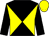 Yellow & black diabolo, black sleeves, yellow cap (J P Kehoe)