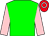 Green, pink sleeves, red cap, white hoop (Sweeney & Mitch Partnership)