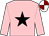 Pink, black star, maroon & white quartered cap (Turlough Syndicate)