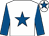 White, royal blue star & sleeves, royal blue star on cap (Direct Bloodstock Limited)