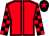 Red, black seams, black & red check sleeves, black cap, red star (Kilbroney Racing Partnership)