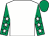 White, emerald green sleeves, white stars, emerald green cap (Aidan Gunning)