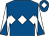 Royal blue, white triple diamond, diabolo on sleeves, royal blue cap, white diamond (E Cleary)