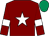 Maroon, white star & armlet, emerald green cap (Gigginstown House Stud)