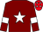 Maroon, white star & armlet, red cap, pink stars (Gigginstown House Stud)