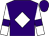 Purple, white diamond, white sleeves, purple armlets (Miss H J Wilson)