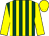 Dark green and yellow stripes, yellow sleeves and cap (Falcon's Line Ltd)