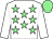 White, light green stars, white sleeves, light green cap (Mr Lee Woolams & Partner)