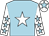 Light blue, white star, white sleeves, light blue stars, white cap, light blue star (Stowstowquickquickstow Partnership)