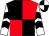 Black and red (quartered), white and black chevrons on sleeves, black and white quartered cap (Flat Out Shinton Racing)
