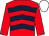 Red, dark blue chevrons, red sleeves, white cap (Flints Legacy Partnership)