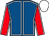 Royal blue, white seams, red sleeves, white seams, white cap (Francesca Nimmo)