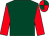 Dark green, red sleeves, quartered cap (Mr S J Rawlins)