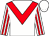 White, red chevron, striped sleeves (Mrs P A Ellis)