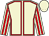 Beige, red seams, striped sleeves, beige cap (Byerley Racing Club)