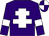Purple, white cross of lorraine and armlets, quartered cap (Mr Craig Miller)