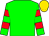 Green, red hooped sleeves, gold cap (G B Turnbull Ltd)