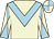 Beige, light blue chevron, diabolo on sleeves, quartered cap (Amie Canham I)