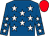 Royal blue, white stars, red cap (H H Sheikh Mohammed Bin Khalifa Al Tha)