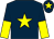 Dark blue, yellow star, halved sleeves and star on cap (Sunset Racing)