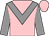 Pink, grey chevron & sleeves, pink cap (J A O'Dwyer)
