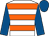 White & orange hoops, royal blue sleeves & cap (Caman Agus Capall Syndicate)