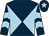 Dark blue and light blue diabolo, chevrons on sleeves, dark blue cap, light blue star (Mrs Abi Sole)