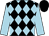 Black and light blue diamonds, light blue sleeves, black cap (Mr N B Thomson)